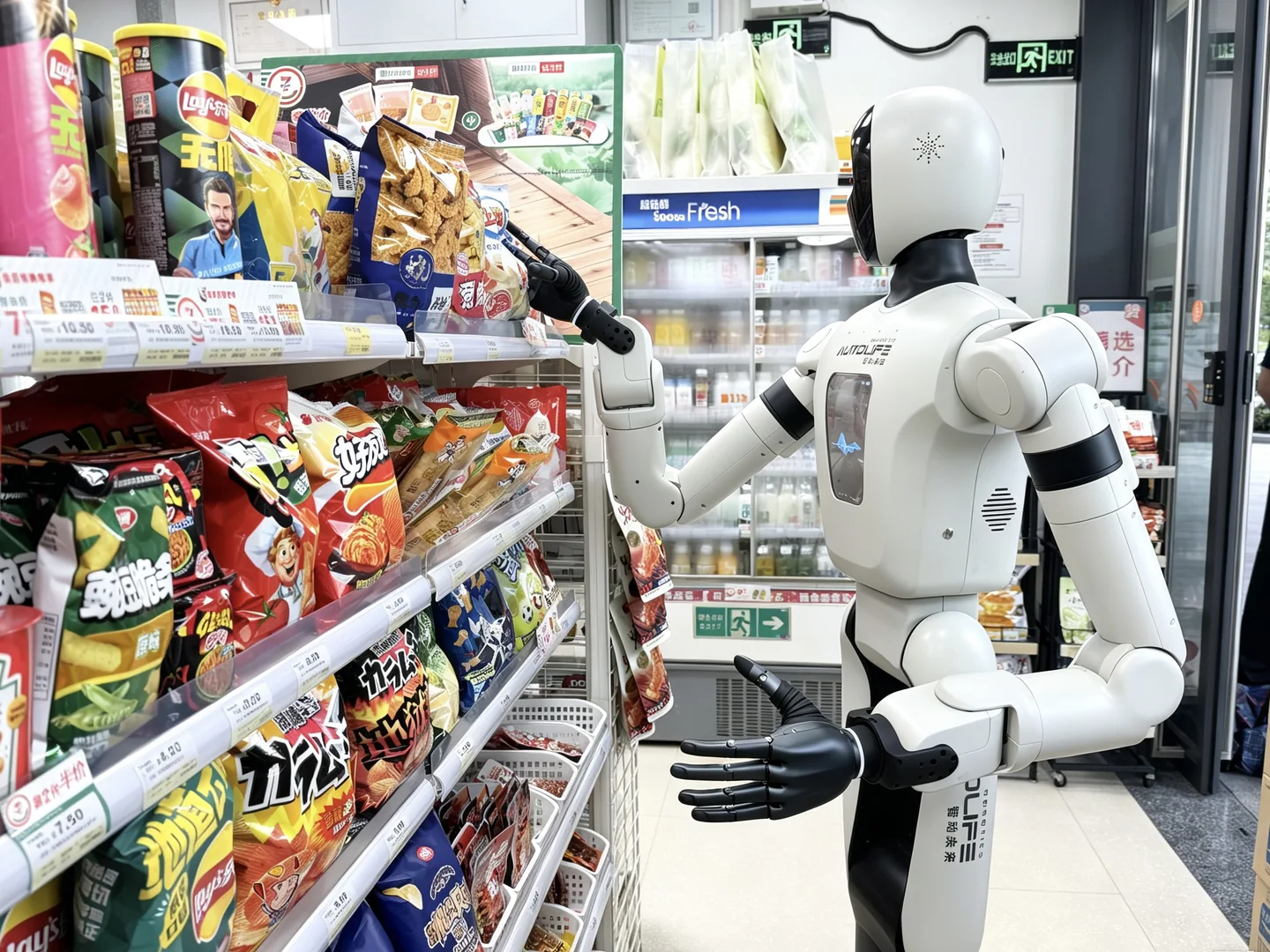 Supermarket shopper service deployment scene